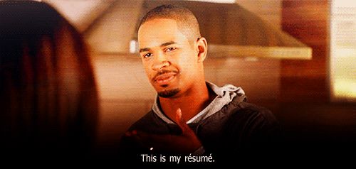 Coach New Girl Resume GIF (career tips).