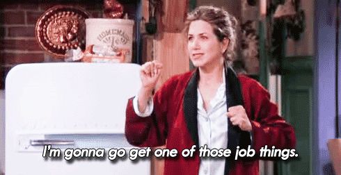 Rachel friends job GIF (career tips).