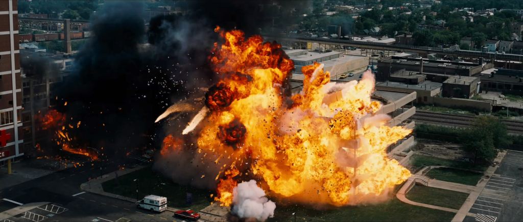 Movie explosion special effects.