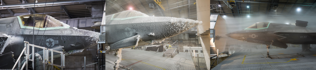 F-35 undergoing icing tests.